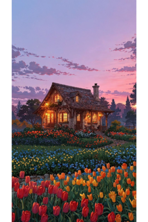 Whimsical Tulip Cottage