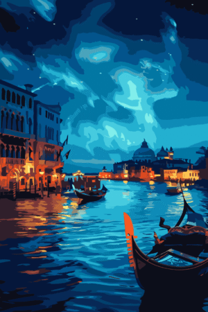 Sky glow paint by number