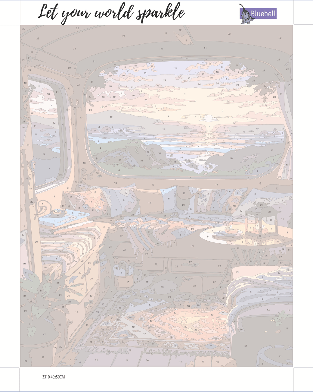 Serene cabin view paint by number - Image 2