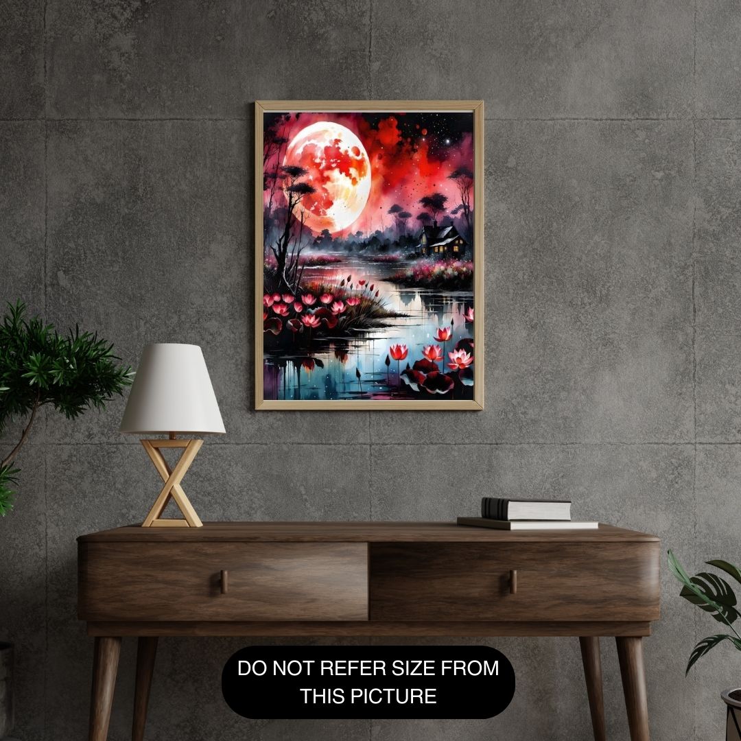 Crimson Moon paint by number - Image 2