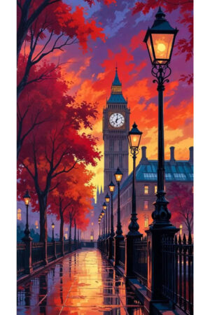 London in Ember Light