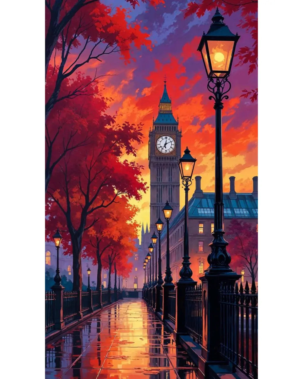 London in Ember Light