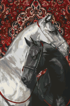 Arabian horses painting paint by number