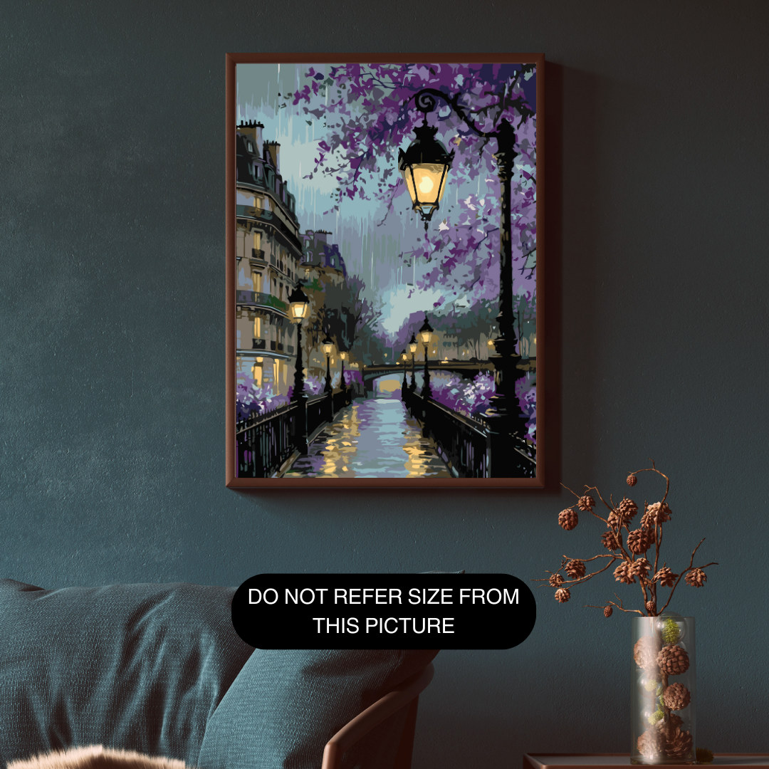 Purple serenity paint by number - Image 3