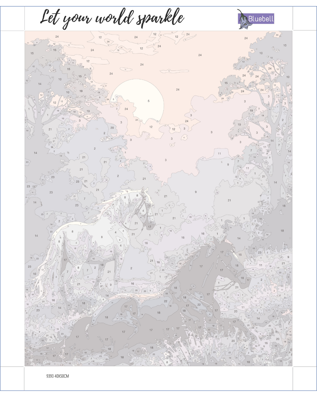 Wild horses paint by number - Image 2