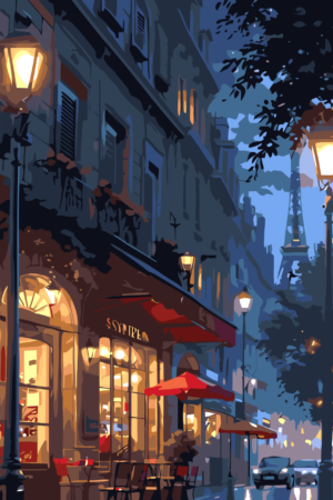Cafe paris paint by number