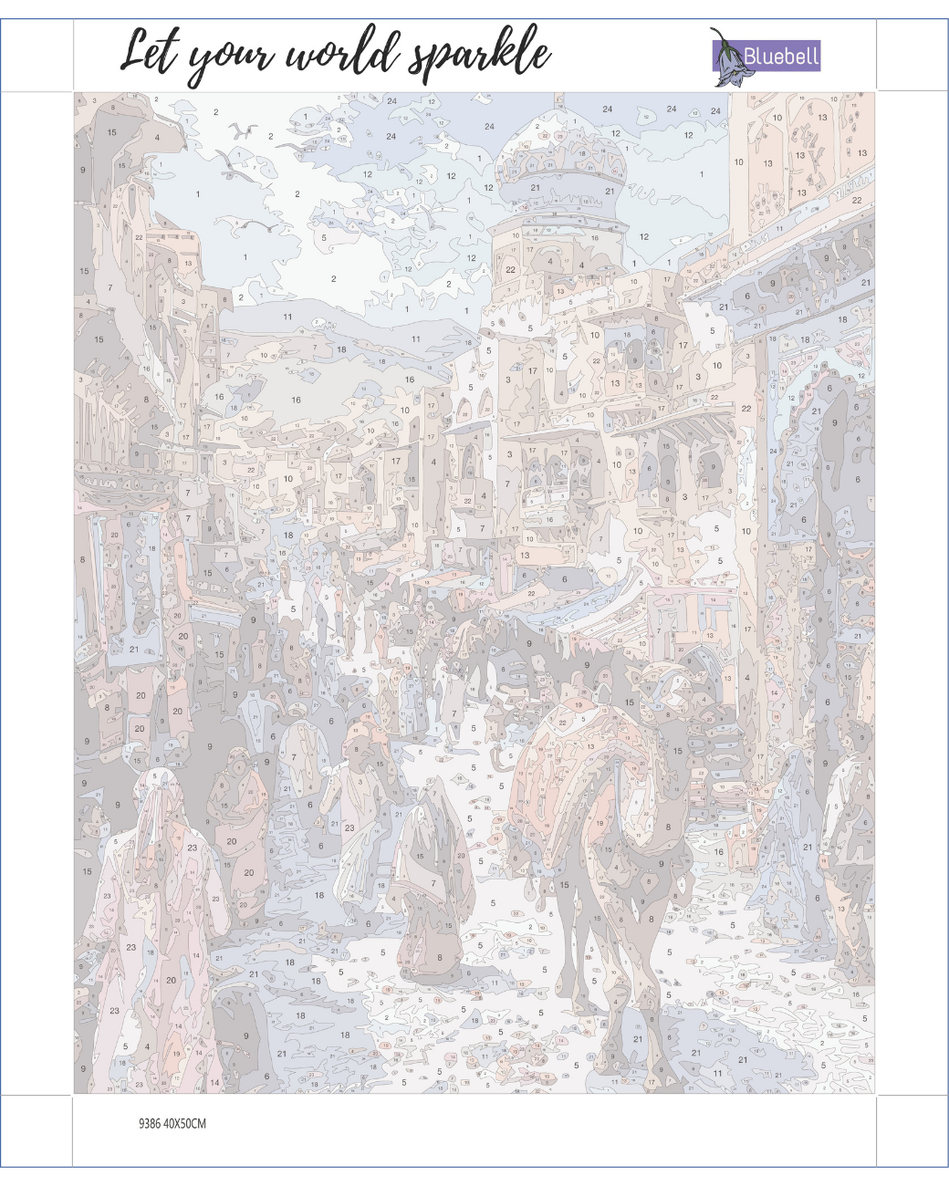 Bazaar in arab paint by number - Image 2