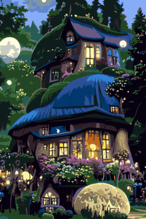 Magical Grove paint by number