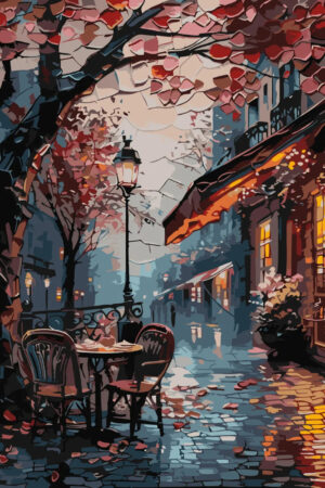 Cafe After Dark Painting Paint By Number