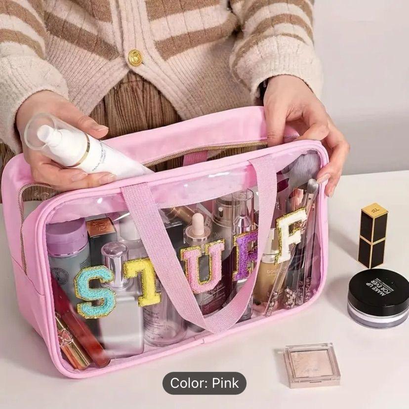 Chic Large-Capacity Waterproof PVC Makeup & Diamond Art Storage Bag - Image 3